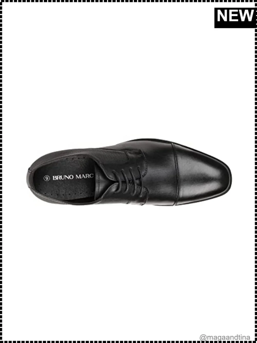 Vegan Leather Oxford Dress Shoes Plain Toe Lace-Up Formal Business